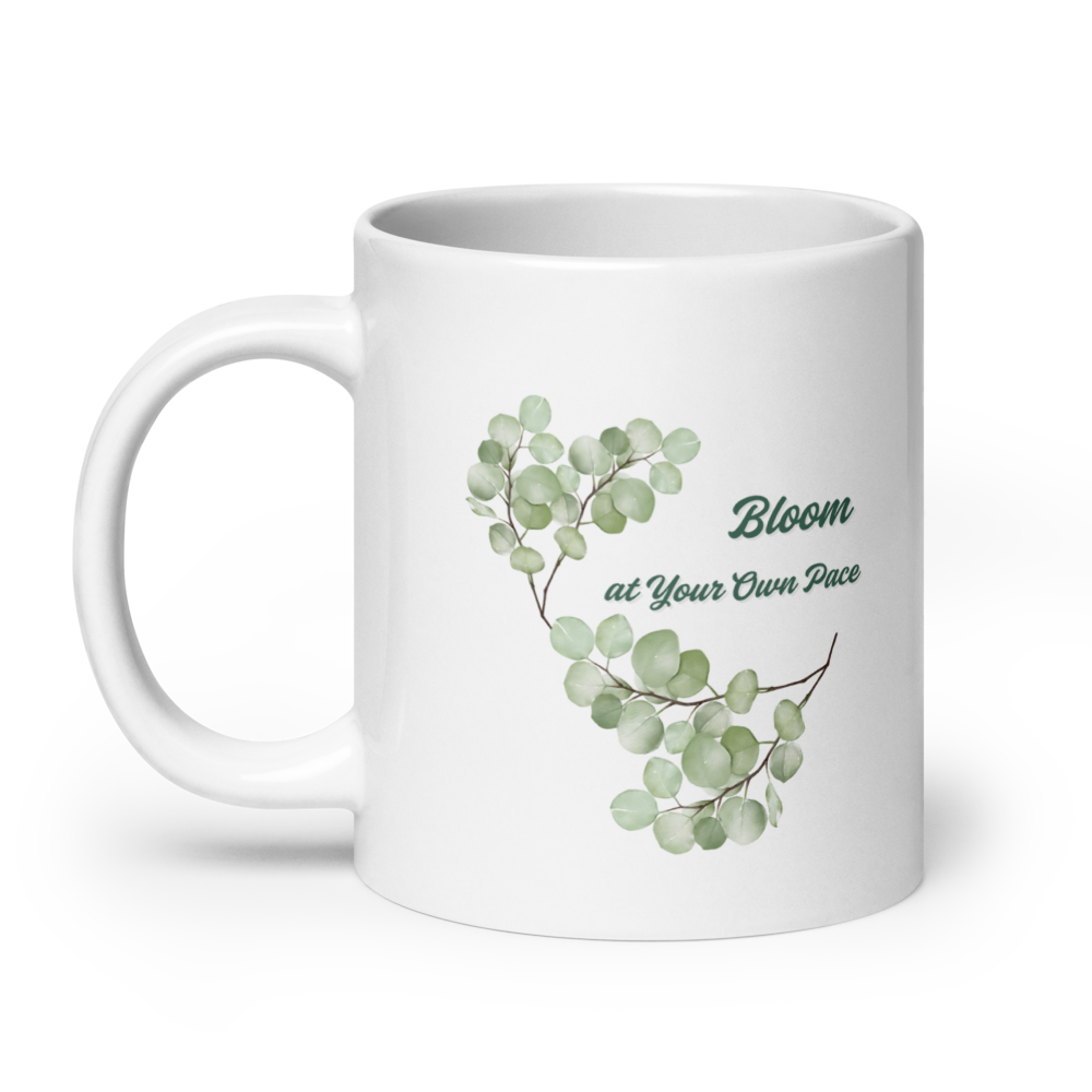“Bloom at Your Own Pace” Botanical Mug