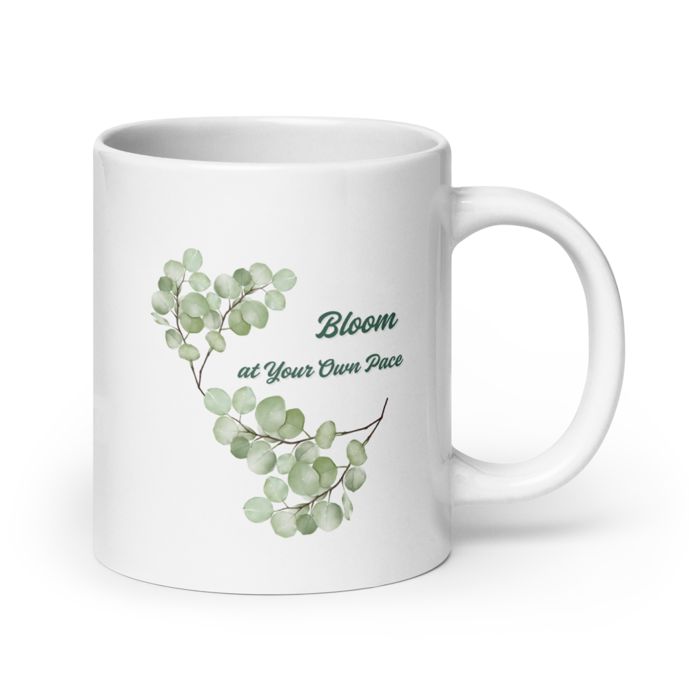 “Bloom at Your Own Pace” Botanical Mug
