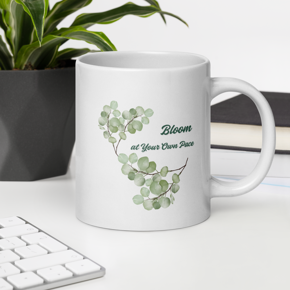 “Bloom at Your Own Pace” Botanical Mug