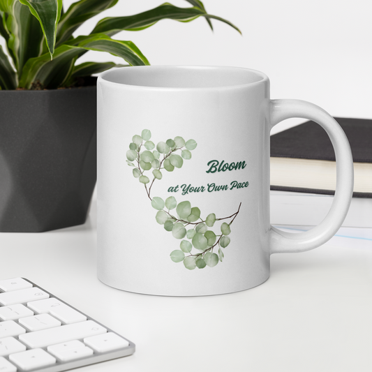 “Bloom at Your Own Pace” Botanical Mug